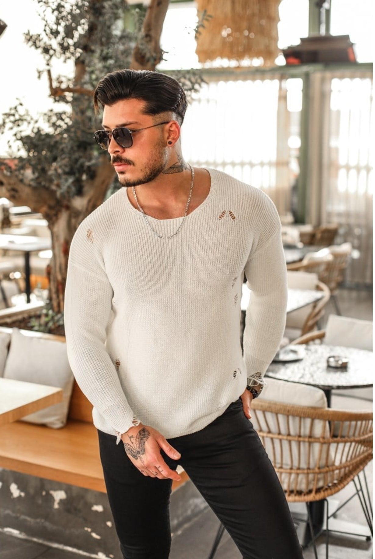 Knitwear oversized shirt - 0064