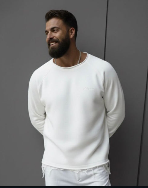 Unfinished Cotton sweatshirt- 0106 / green