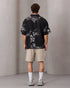 Abstract Print Relaxed Shirt – Black - (0184)