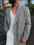 Textured water-repellent coat - light gray 0076