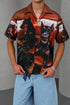 Oversized Graphic Resort Shirt – Burnt Orange (0277)