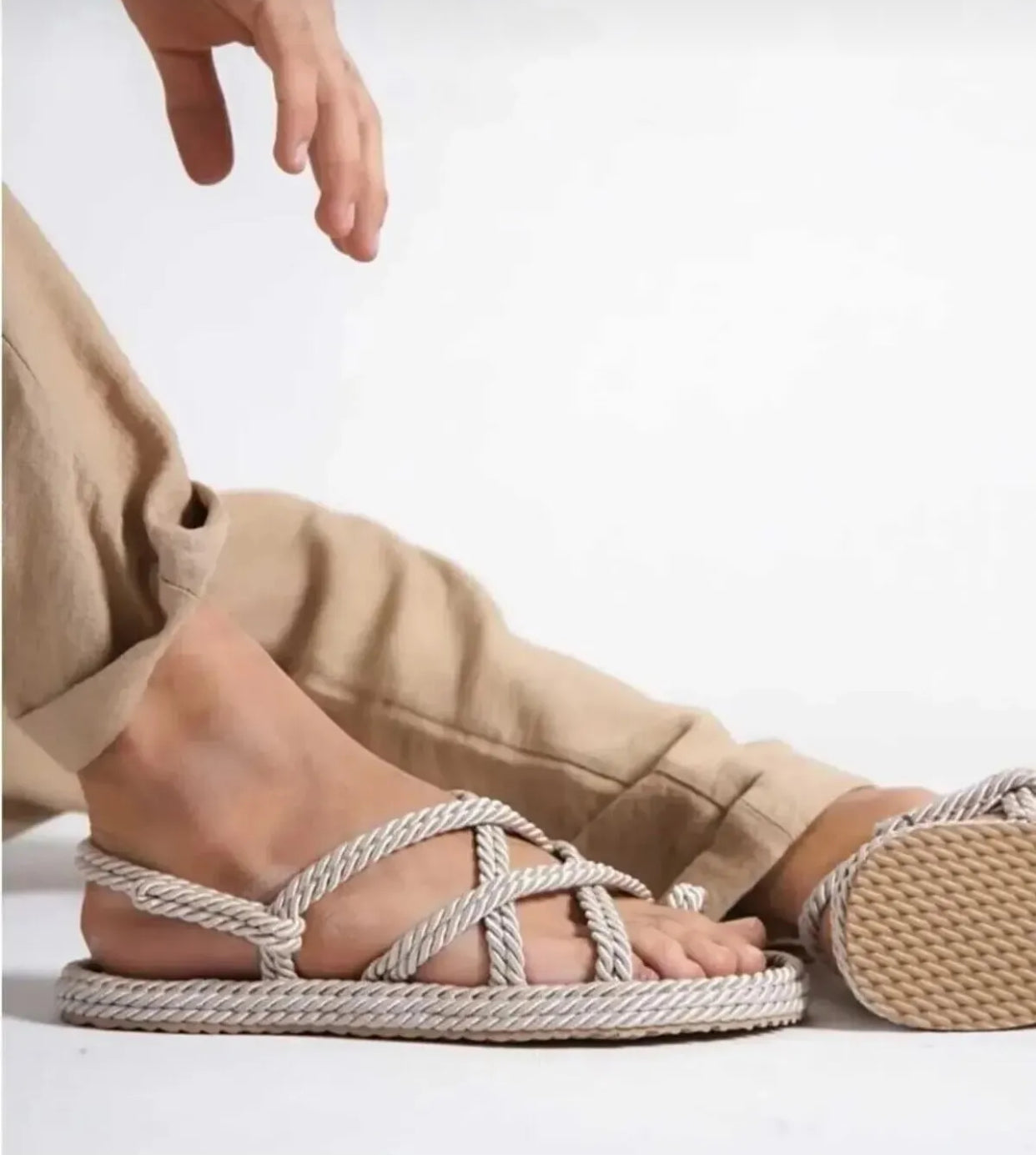 Boho slipper - beige - 0041