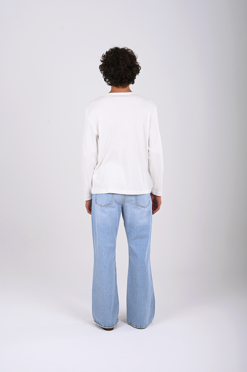 Essential Ribbed Henley Long Sleeve (W-0305)