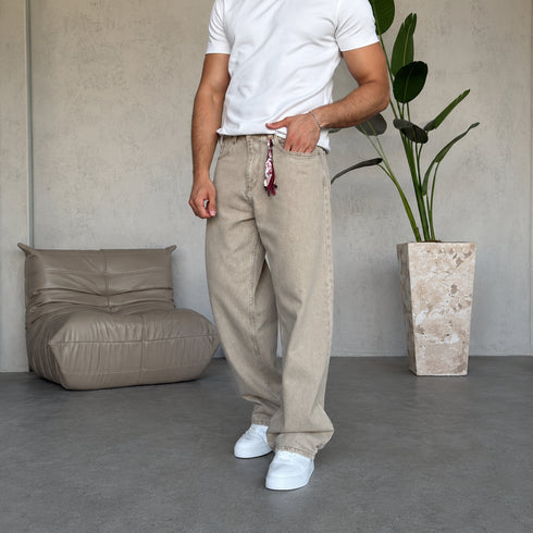 Relaxed Fit Jeans (P-0302) light beige