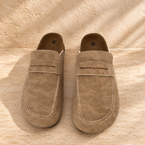 Premium Suede Mule Loafers - (0293)
