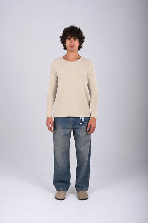 Knitwear oversized shirt (W-0062 )