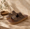 Double-Buckle Espadrille Slides-(0258)
