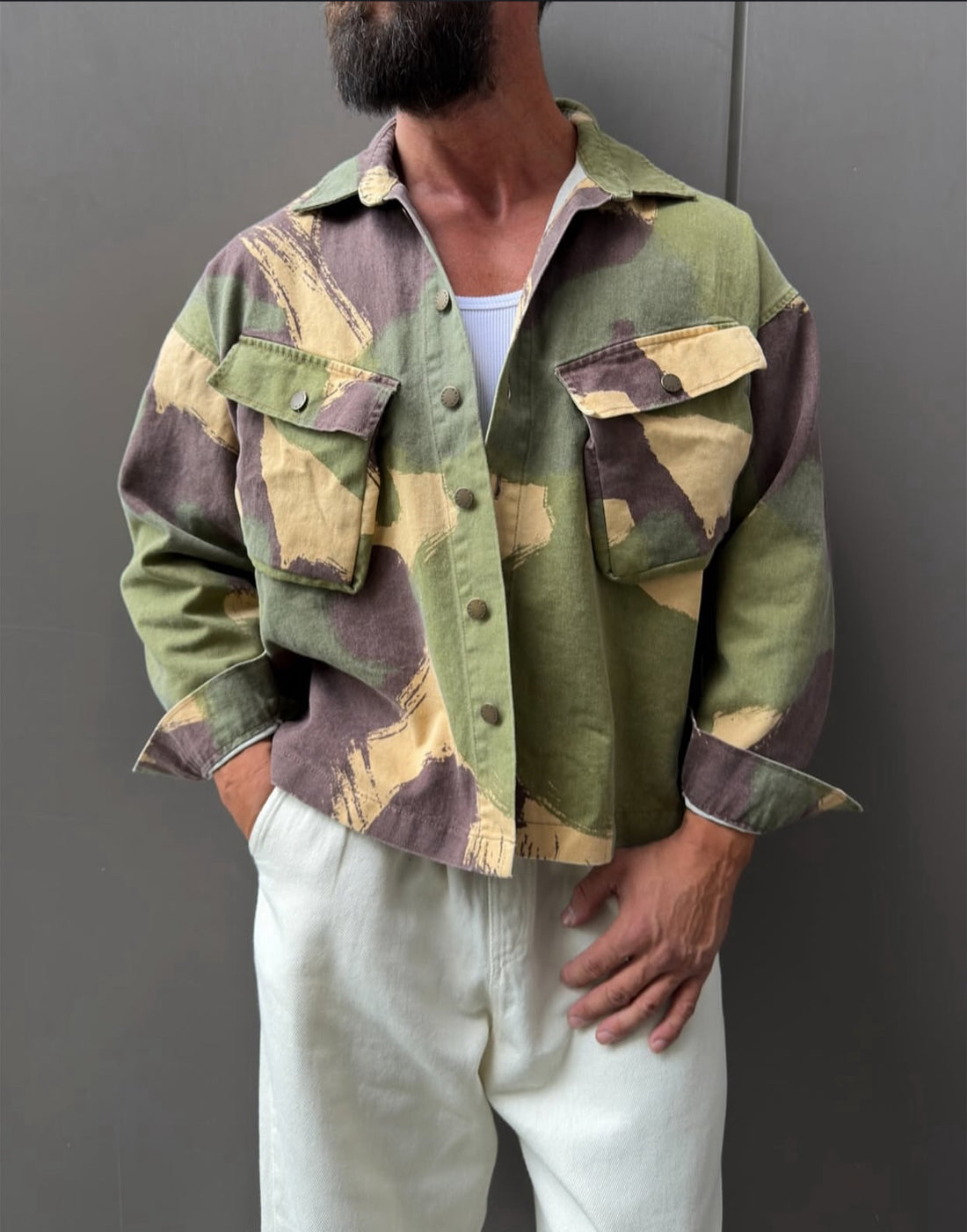 Cropped light jacket -0086