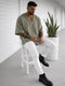 Olive Relaxed Fit V-Neck Tee