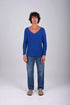 Textured V-Neck Knit Sweater - (W-0058)