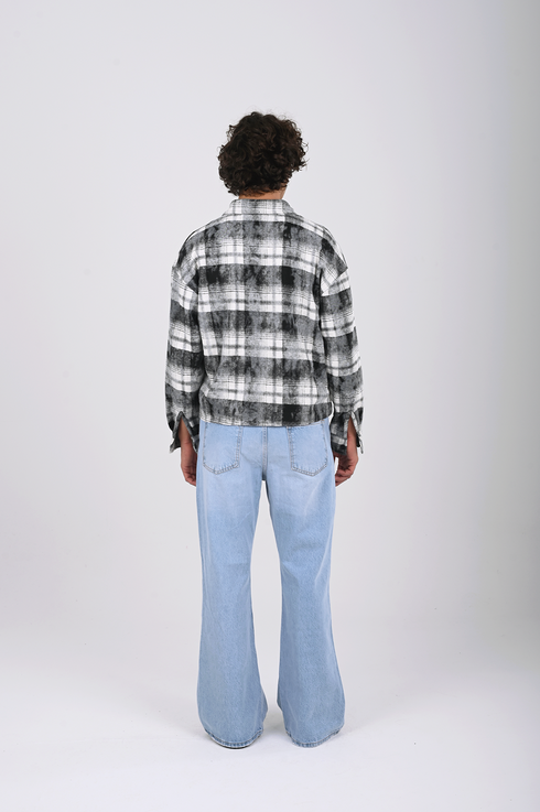 Oversized Plaid Overshirt (W-0325)