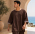 Oversized Linen Ethnic Top – Desert Taupe - 0134