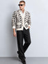 Patterned Knit Cardigan - (W-0343)