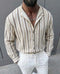 Striped Linen Shirt / Beige /0138