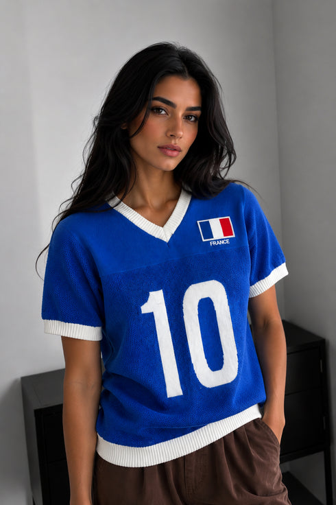 France Knit Jersey - (0218) / blue