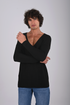Textured V-Neck Knit Sweater - (W-0058)