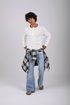 Essential Ribbed Henley Long Sleeve (W-0305)