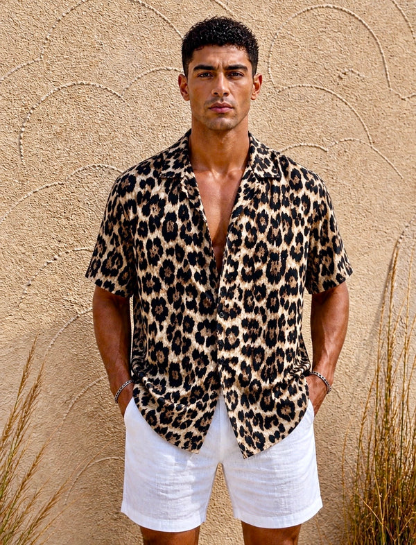 Leopard Resort Shirt - (0222)