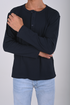 Essential Ribbed Henley Long Sleeve (W-0305)