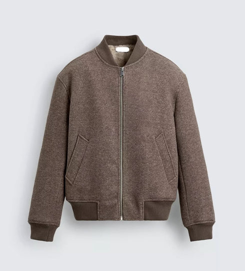 ZARA-Wool-Blend Bomber Jacket (ZW-0006)