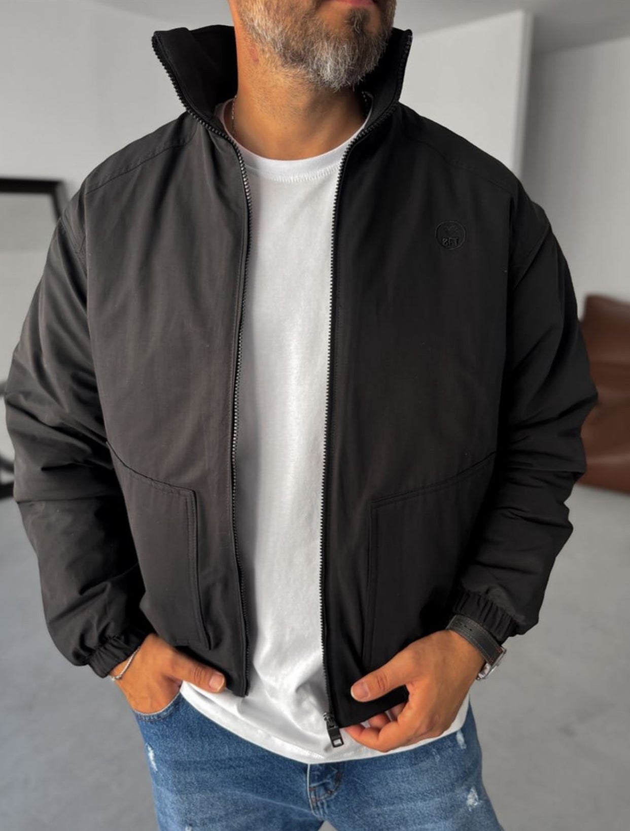 Stone bomber jacket / Balck - 0055