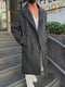 Textured water-repellent coat - dark gray 0076
