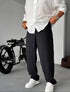 Relaxed pants - black 0066