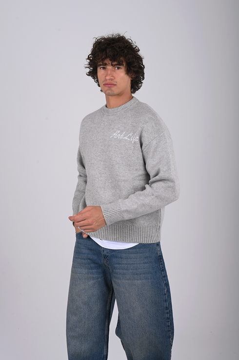 Art Life Knit Crew-Neck Sweater - (W-0327)