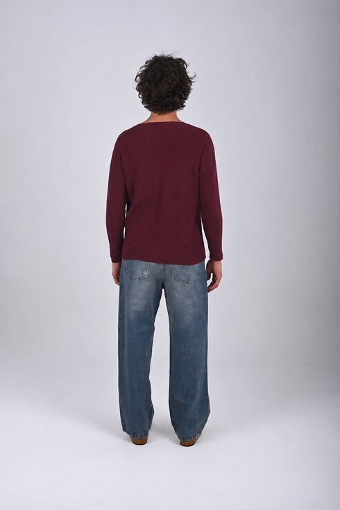 Knitwear oversized shirt (W-0062 )
