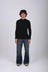 Ribbed Knit Henley Sweater -(W- 0323)