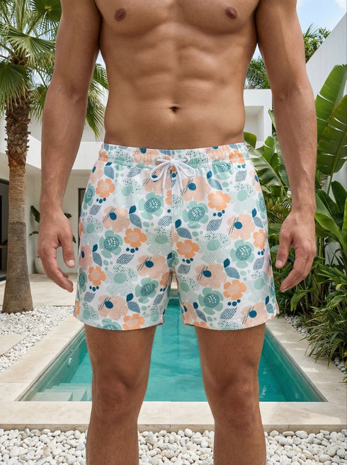 Coastal Bloom Swim Shorts- (0245)