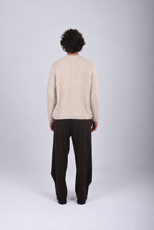 Chunky Knit Crew-Neck Sweater -(W-0326)