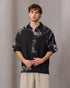 Abstract Print Relaxed Shirt – Black - (0184)