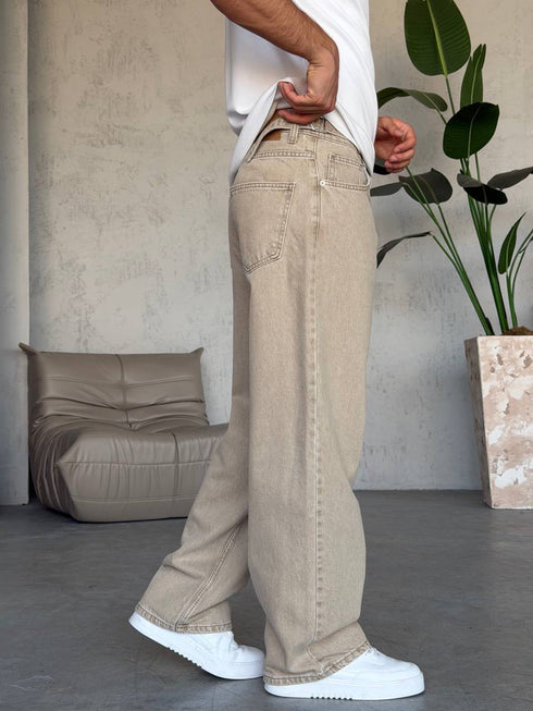 Relaxed Fit Jeans (P-0302) light beige