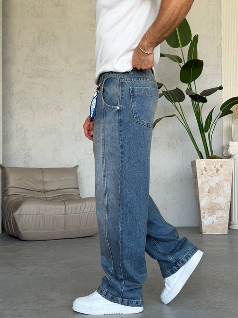 Relaxed Fit Denim Jeans (P-0303) blue