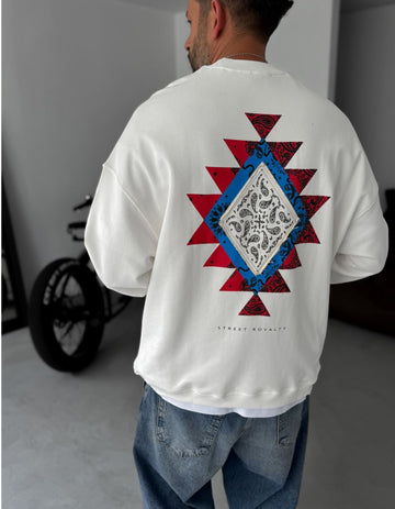 Cotton - sweatshirt / white 0051