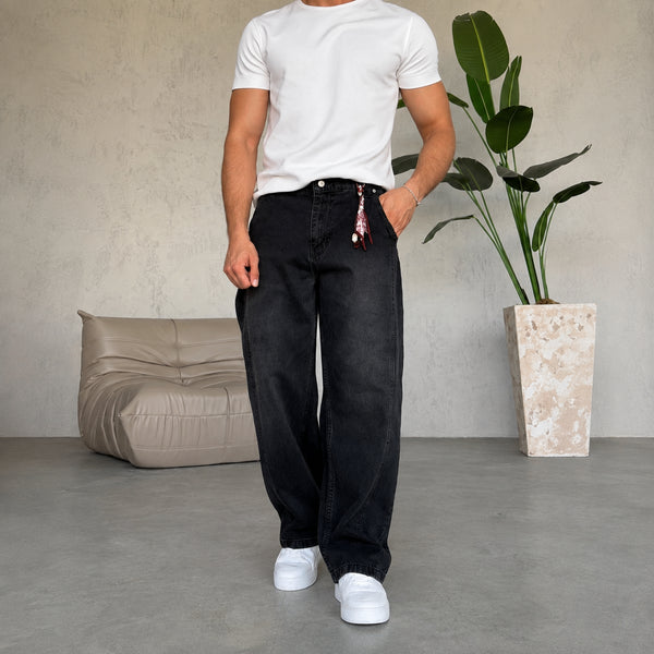 Relaxed Fit Denim Jeans (P-0303) black