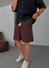 Muslin Fabric Linen Short - (002) - brown