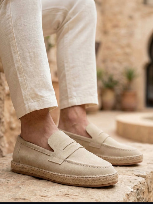 Sand Suede Espadrilles - (0248)