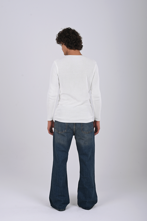Knit Long Sleeve Top - (W-0324)