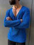 Knitwear oversized shirt - blue 0058