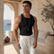 Cotton -Lycra tanktop - Balck (0039)
