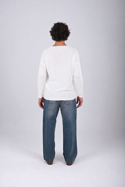 Knitwear oversized shirt (W-0062 )