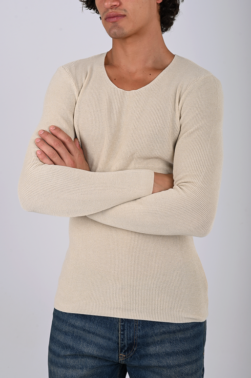 Knit Long Sleeve Top - (W-0324)
