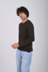 Essential Ribbed Henley Long Sleeve (W-0305)
