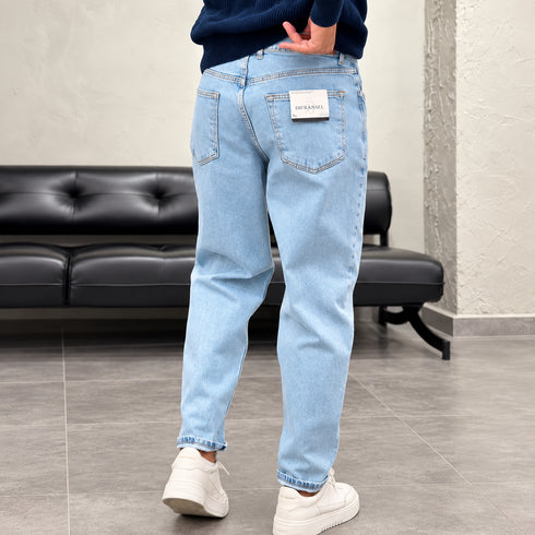 Premium Light-Wash Tapered Jean-(P-0316)