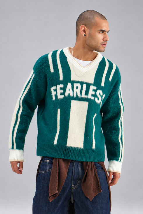 Varsity Graphic Knit Sweater (W-0336)