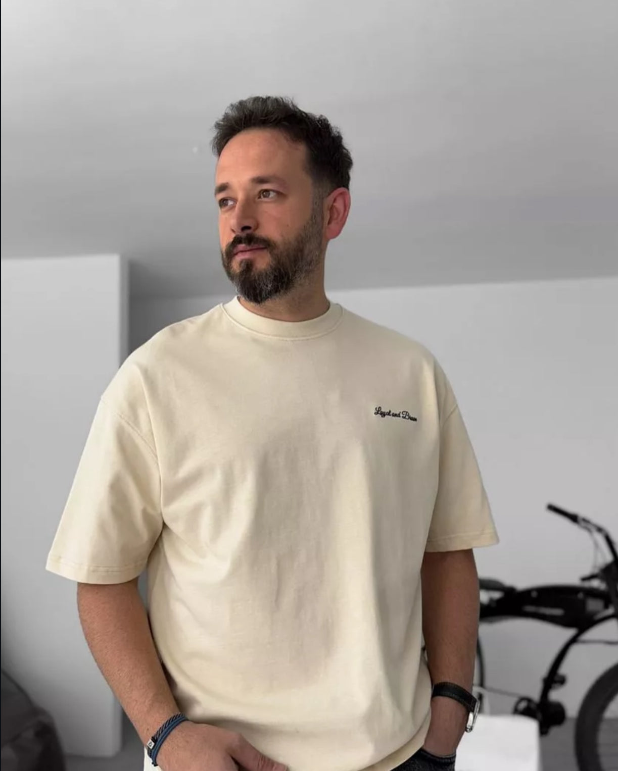 Oversized cotton shirt - horse print