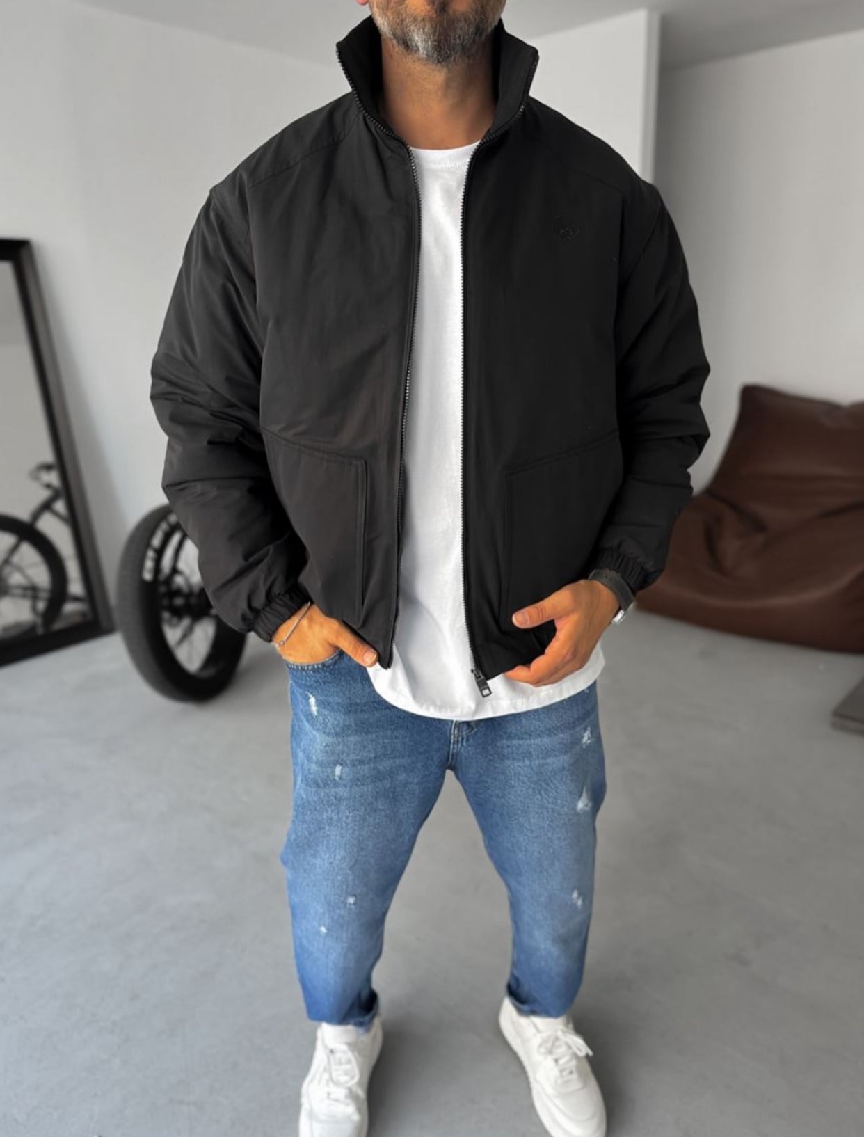 Stone bomber jacket / Balck - 0055