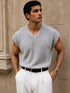 Sleeveless Textured Knit Top / 0135 / white